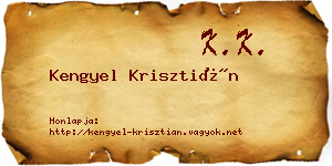 Kengyel Krisztián névjegykártya