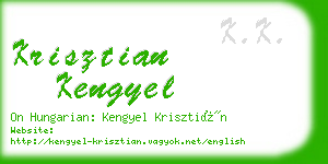 krisztian kengyel business card